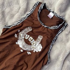 Urban Outfitters Chocolate Lucky Me Tank Top